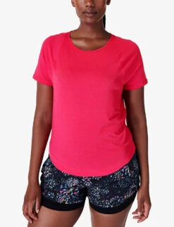 Sweaty Betty Breathe Easy Short-sleeved Stretch-recycled Polyester T-shirt -Whistles Shop R04201938 VENUSPINK ALT02