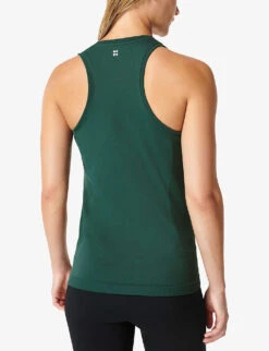 Sweaty Betty Athlete Workout Seamless Stretch-jersey Tank Top -Whistles Shop R04201943 TREKGREEN ALT03
