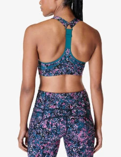 Sweaty Betty Power Medium-impact Stretch-woven Sports Bra -Whistles Shop R04202155 PINKSCATTEREDPETAL ALT03