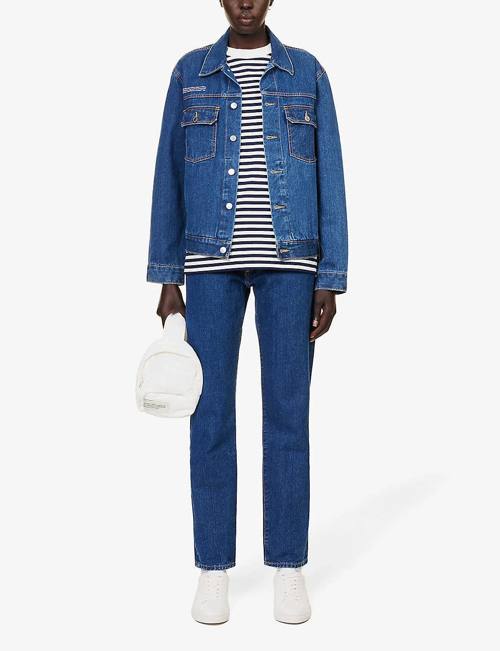 Brand-print Regular-fit Organic Cotton-blend Jacket 2 Brand-print Regular-fit Organic Cotton-blend Jacket - Image 2