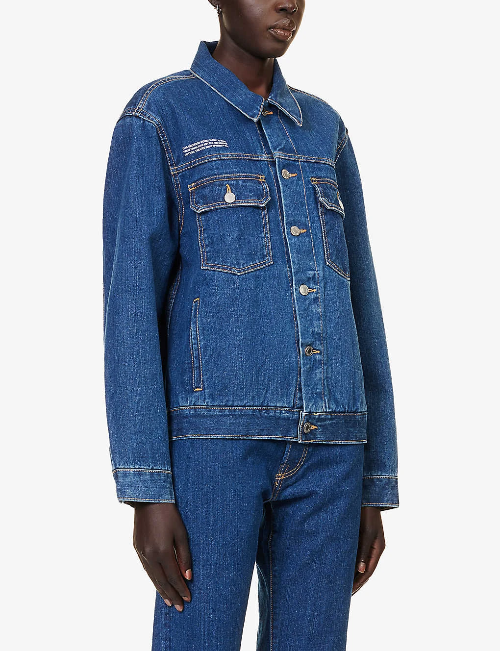 Brand-print Regular-fit Organic Cotton-blend Jacket 3 Brand-print Regular-fit Organic Cotton-blend Jacket - Image 3