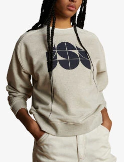 Soeur Thibault Logo-print Organic-cotton Sweatshirt -Whistles Shop R04202832 DARKGREY ALT01
