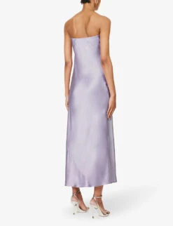 Joana Strapless Silk Midi Dress -Whistles Shop R04203303 AURA ALT03
