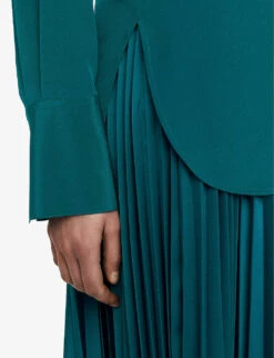 Joseph Bold Relaxed-fit Silk-crepe Shirt 11 Joseph Bold Relaxed-fit Silk-crepe Shirt -Whistles Shop R04203797 DARKTEAL ALT05