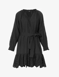 RAILS Saylor Broderie-trim Regular-fit Cotton-blend Mini Dress