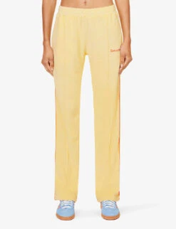 Serif Brand-embroidered High-rise Cotton-towelling Jogging Bottoms -Whistles Shop R04205030 ALMOND ALT02