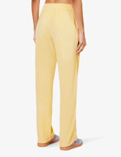 Serif Brand-embroidered High-rise Cotton-towelling Jogging Bottoms -Whistles Shop R04205030 ALMOND ALT03