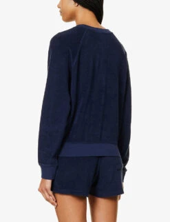 Tennis Club Brand-embroidered Cotton T-shirt -Whistles Shop R04205042 NAVY ALT03