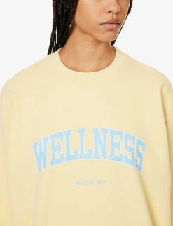 Wellness Ivy Logo-print Relaxed-fit Cotton-jersey Sweatshirt -Whistles Shop R04205105 ALMONDH2O ALT04