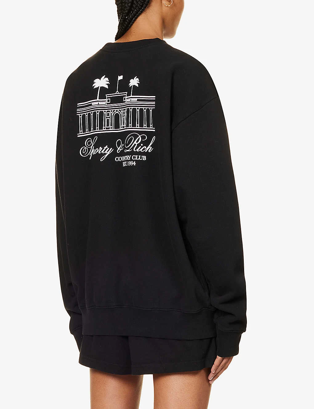 Country Club Brand-print Relaxed-fit Cotton-jersey Sweatshirt 4 Country Club Brand-print Relaxed-fit Cotton-jersey Sweatshirt - Image 4