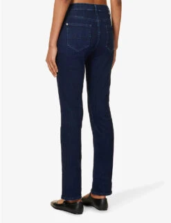 7 For All Mankind Easy Slim Belt-loop High-rise Straight-leg Stretch-denim Jeans -Whistles Shop R04209087 SOHOCLASSIC ALT03