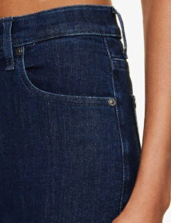 7 For All Mankind Easy Slim Belt-loop High-rise Straight-leg Stretch-denim Jeans -Whistles Shop R04209087 SOHOCLASSIC ALT04