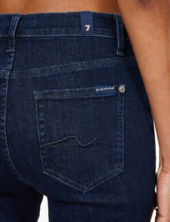 7 For All Mankind Easy Slim Belt-loop High-rise Straight-leg Stretch-denim Jeans -Whistles Shop R04209087 SOHOCLASSIC ALT05