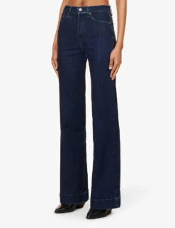 7 For All Mankind Modern Dojo High-rise Flared-leg Stretch-denim Jeans -Whistles Shop R04209088 SOHOCLASSIC ALT02