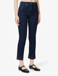 7 For All Mankind Straight-leg Mid-rise Stretch-denim Jeans -Whistles Shop R04209090 SOHOCLASSIC ALT02