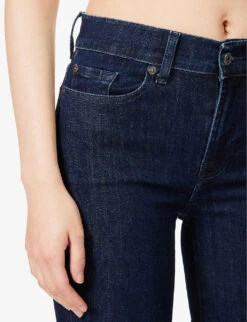 7 For All Mankind Straight-leg Mid-rise Stretch-denim Jeans -Whistles Shop R04209090 SOHOCLASSIC ALT04