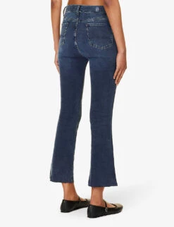 7 For All Mankind Slim Kick Belt-loop Mid-rise Straight-leg Stretch-denim Jeans -Whistles Shop R04209091 SLIMILLUSIONOVERCAST ALT03