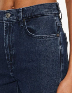 7 For All Mankind Logan Stovepipe Belt-loop High-rise Straight-leg Stretch-denim Jeans -Whistles Shop R04209093 ACTION ALT04