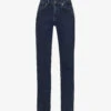 7 For All Mankind Tess Belt-loop High-rise Straight-leg Stretch-denim Jeans