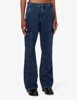 7 For All Mankind Tess Flap-pocket Mid-rise Straight-leg Stretch-denim Jeans 9 7 For All Mankind Tess Flap-pocket Mid-rise Straight-leg Stretch-denim Jeans -Whistles Shop R04209095 DARKBLUE ALT02