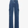 7 For All Mankind Tess Flap-pocket Mid-rise Straight-leg Stretch-denim Jeans